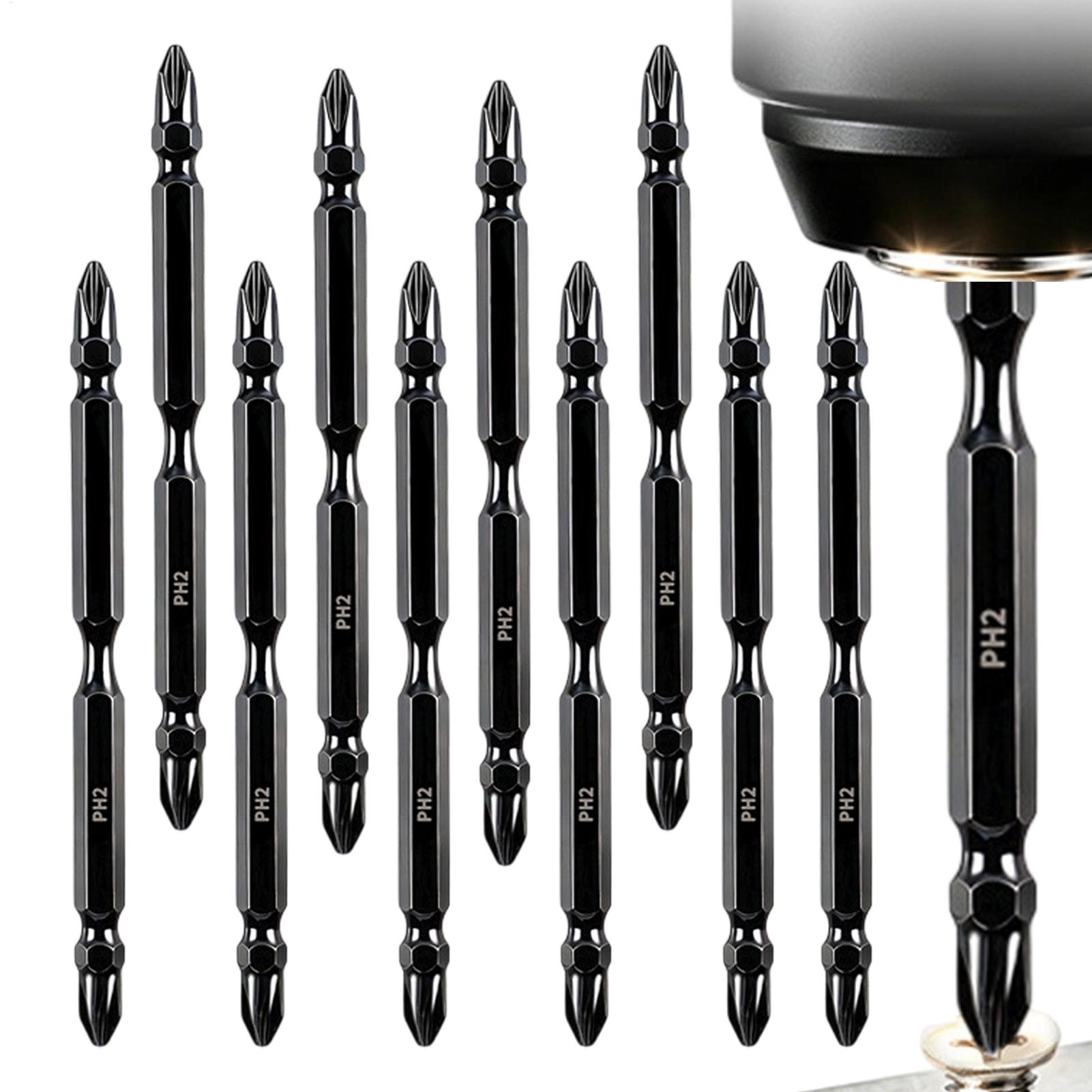 Screwdriver Set - Schroevendraaierbitsetset met dubbelzijdige gefreesde magnetische schroevendraaierkop,